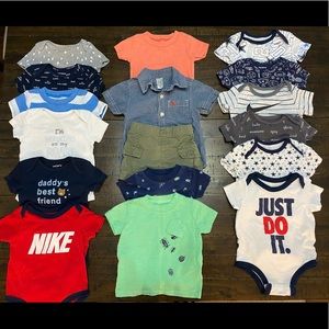 Random assortment of baby shirts: Bundle Size 6 months